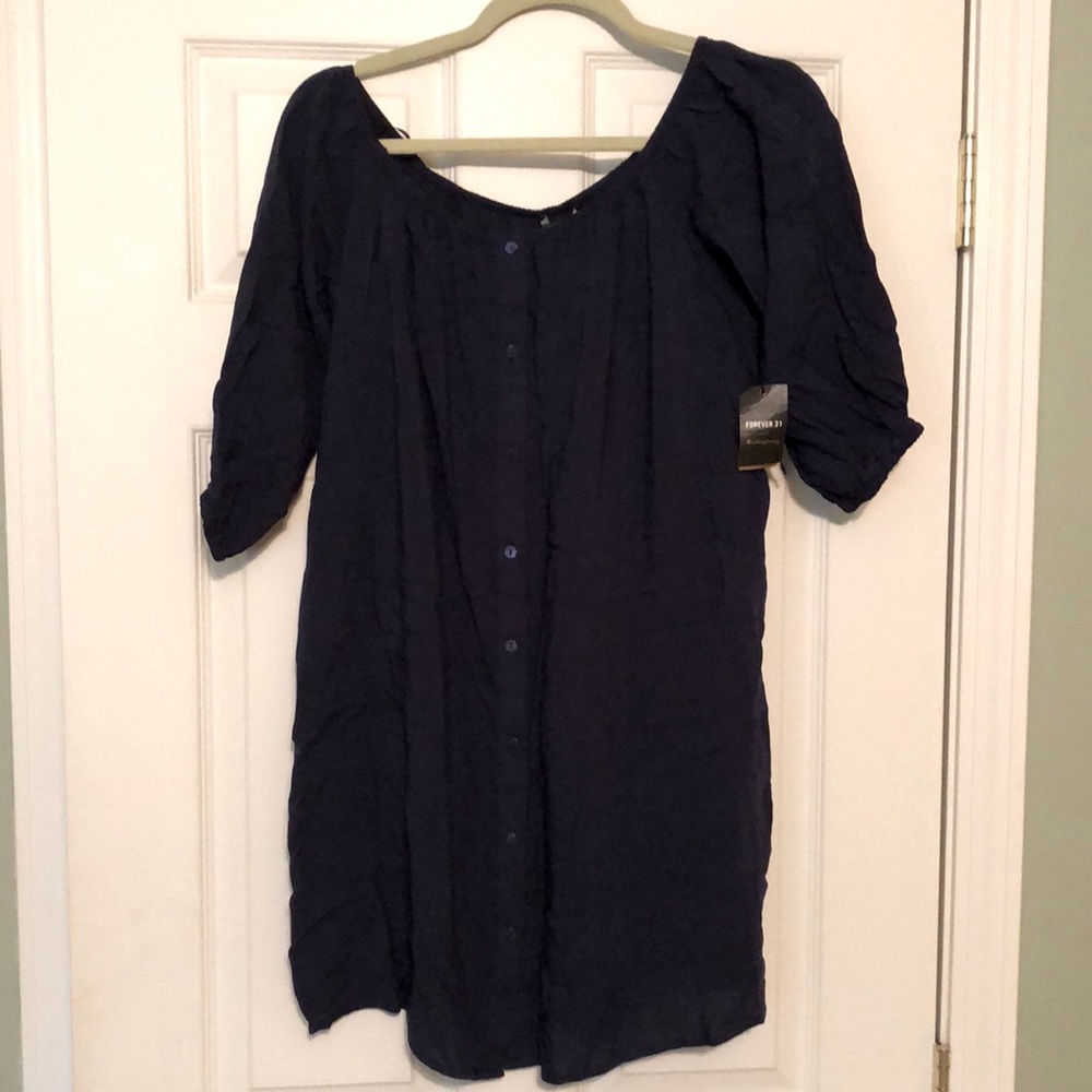 New Forever21 Navy Blue Dress